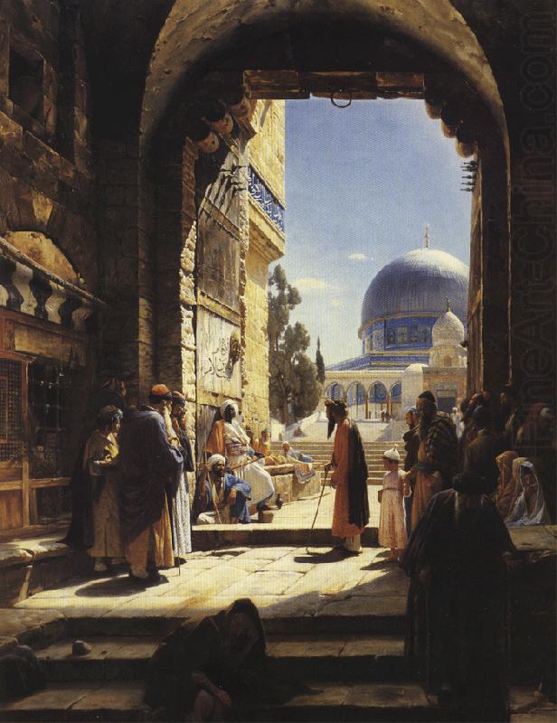 At the Entrance to the Temple Mount, Jerusalem, Gustav Bauernfeind